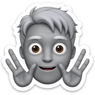 Create a cartoon-realistic Thing with exaggerated fingers & playful personality. sticker