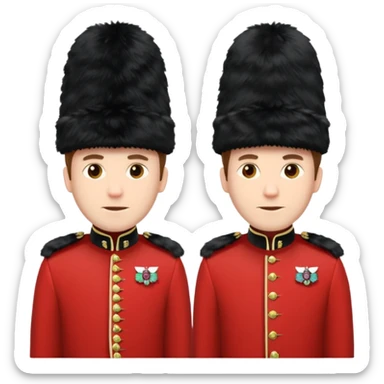 two male british guards sticker