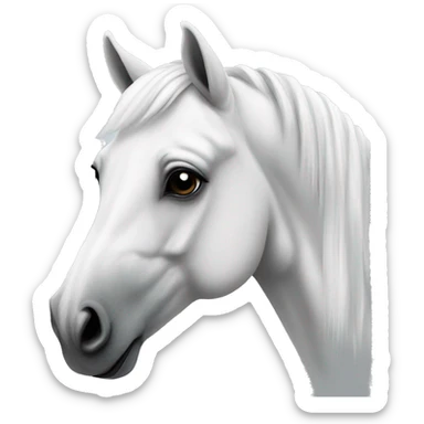 White arabic horse sticker