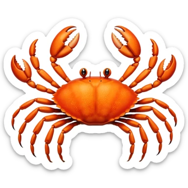 A crab with a total of eight legs sticker