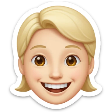 parmagini isiran gulen yuz sticker