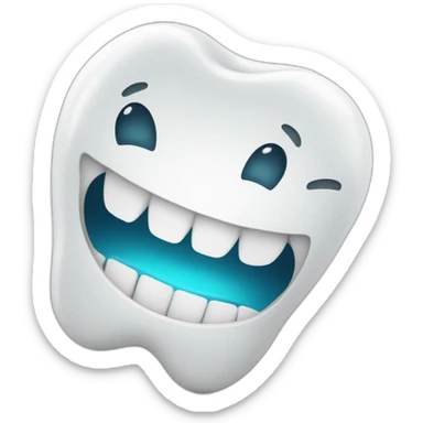 smiling tooth that says Fighting Against Enamel Cruelty sticker