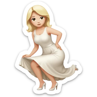 fullbody busty blonde pawg buxom bending over sfw sticker