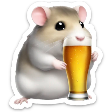 Hamster beer sticker