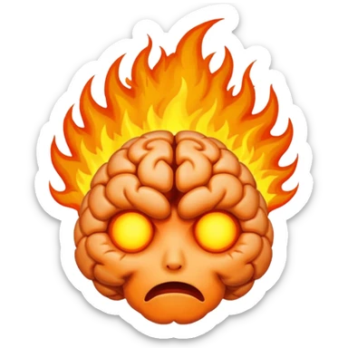 Brain on fire sticker