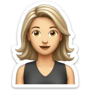 insctructor at driving school woman with brown hairs sticker