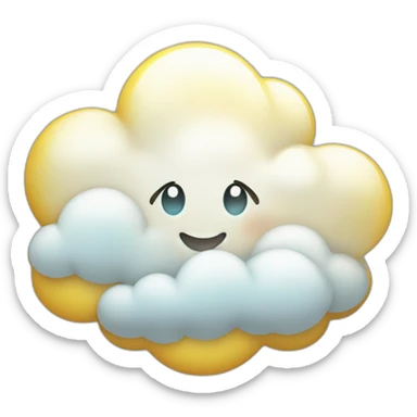 Nube celeste con brillos dorados  sticker