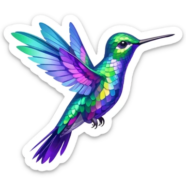 Humming bird sticker