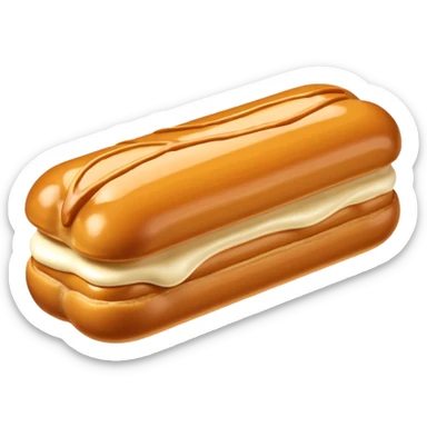 3d realistic Butterscotch éclair  sticker