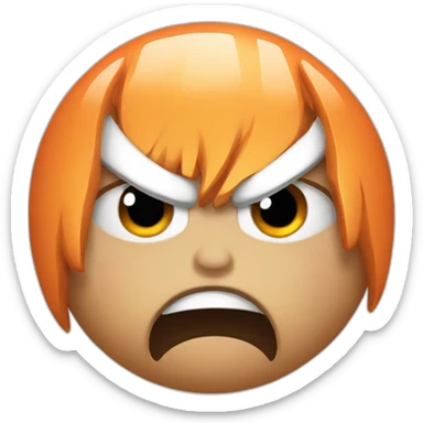 Angery tangerine sticker