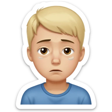 Ashamed emoji boy sticker