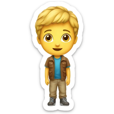 a kid is very must interested to learn and explore sticker