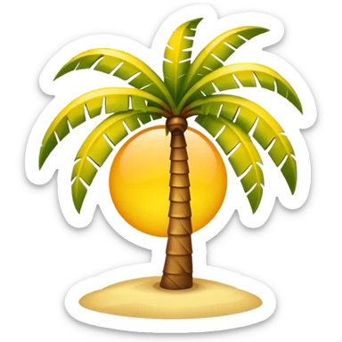 palmera y sol sticker