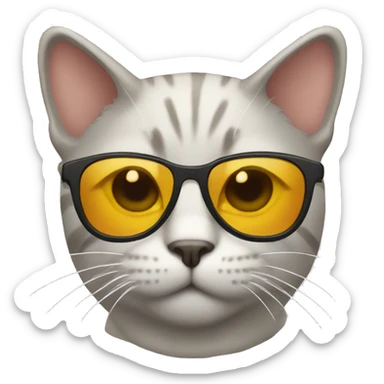 Cat with sunglasses sticker