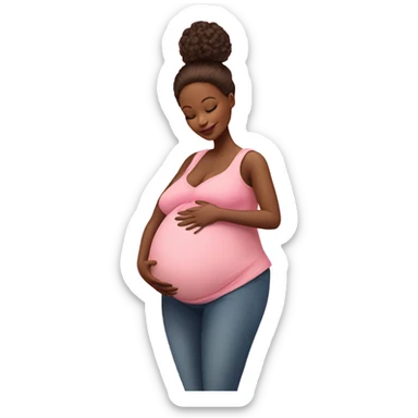 Pregnant barbie with doula sticker