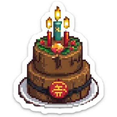dangao Chinese birthday cake sticker