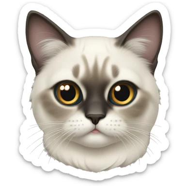 cat Cute and creepy sacred of birman sticker