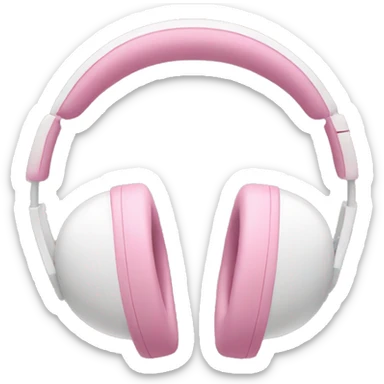 Light pink Apple headphones  sticker