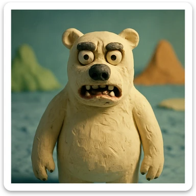 freaky polar bear sticker