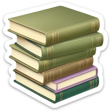 Pastel olive books  sticker