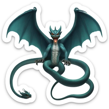 garuda snake demon who resembles nole musk sticker