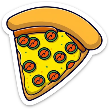 lemon pizza, pizza with lemon topping sticker