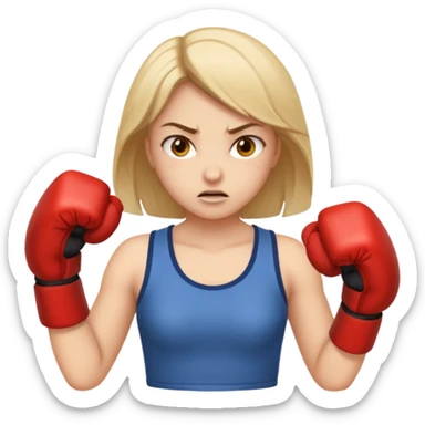 girl fighthing sticker