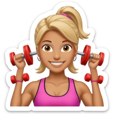 Gym girl sticker