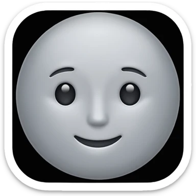 gray circle emoji without any face or dots or anything, just gray circle sticker