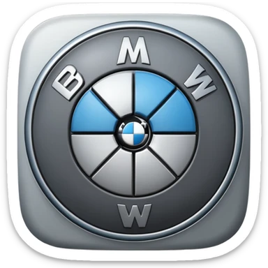 BMW emoji logo in grey color  sticker