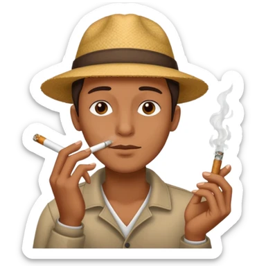 Person smoking a joint sticker