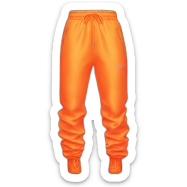 Neon orange yeezy pants sticker