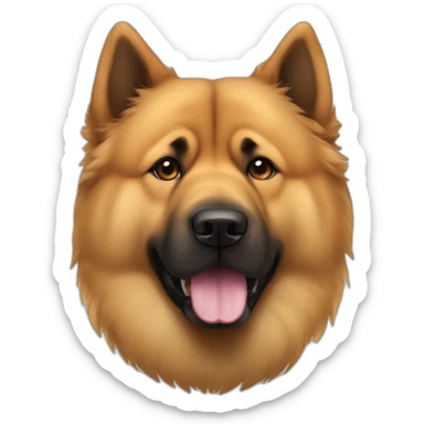 Chow chow and German shepherd mutt  sticker