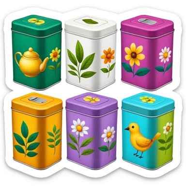 Herbal Tea Tins sticker