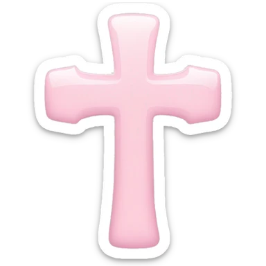 Straight pastel pink cross sticker