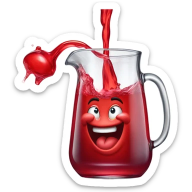 The Kool-Aid man pouring a glass of kool-aid sticker