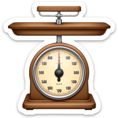 Make a weighing scale emoji in color brown sticker