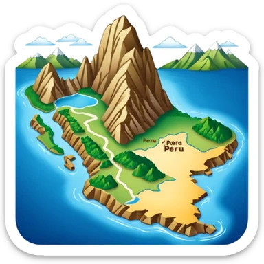Map of Peru sticker