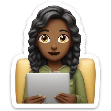 watching netflix girl sticker