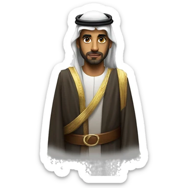 photorealistic  Faisal King of Saudi Arabia serious sticker