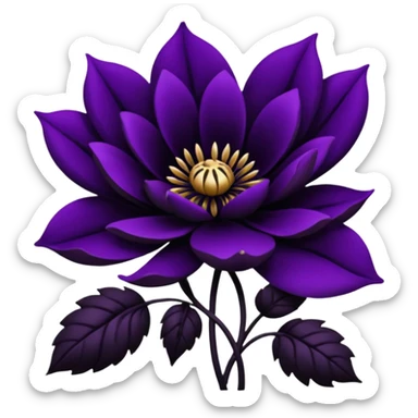 Flores negras sticker