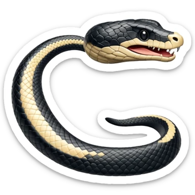 Faça o ouroboros a cobra comendo seu próprio rabo em preto e branco, o rabo da cobra tem q estar dentro de sua própria boca sticker