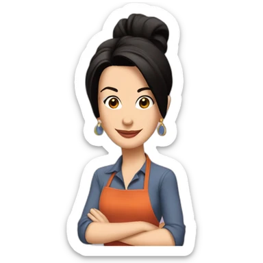 Monica geller in friends cooking sticker