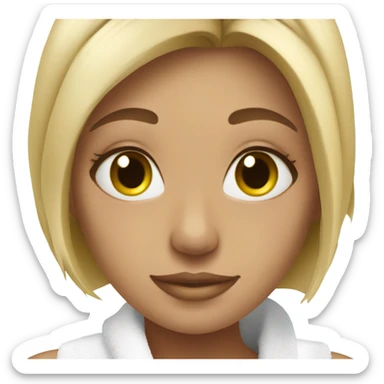 Girl blonde in spa sticker