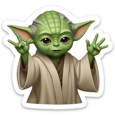 yoda flipping someone off sticker