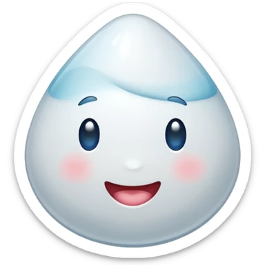 white gum drop sticker