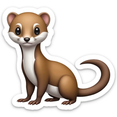black-white Weasel sticker