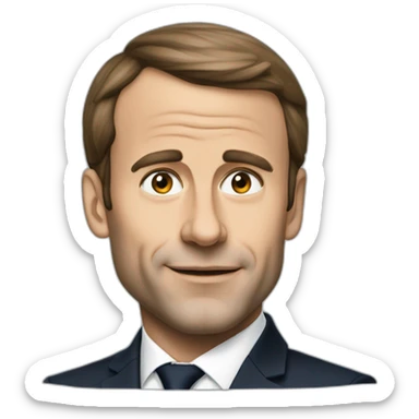 Macron qui dessine sticker