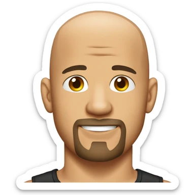 Vin Diesel with a thin goatee sticker
