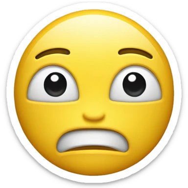 Yellow emoji with "AO" word included sticker